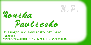 monika pavlicsko business card